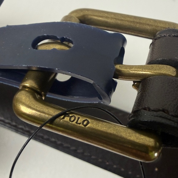 Polo Ralph Lauren Striped Stretch Belt Leather NWT - Picture 10 of 10